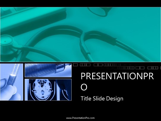 Healthy Teal PowerPoint Template title slide design