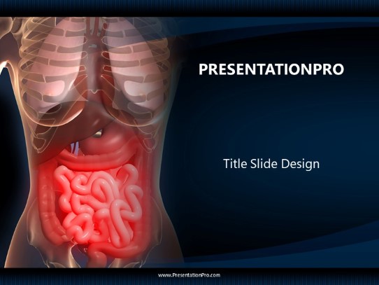 Human Anatomy With Organs PowerPoint Template title slide design