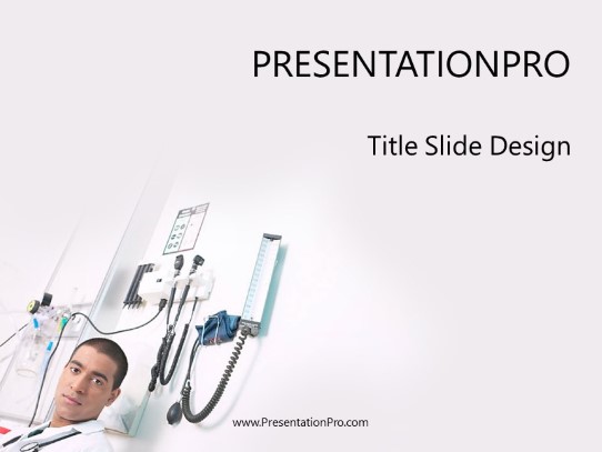 In A Room PowerPoint Template title slide design
