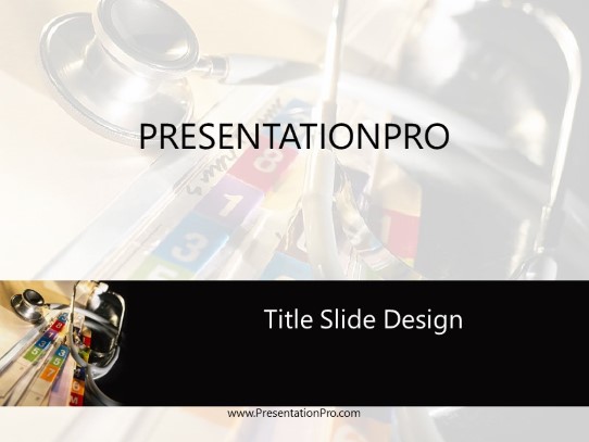 Keeping Track PowerPoint Template title slide design