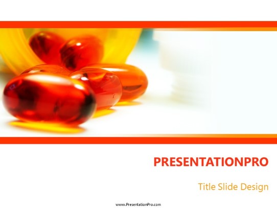 Medicaps Closeup PowerPoint Template title slide design
