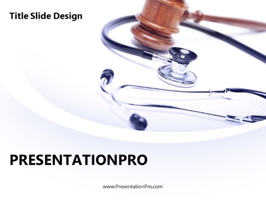 Medical Legal 02 PowerPoint Template title slide design