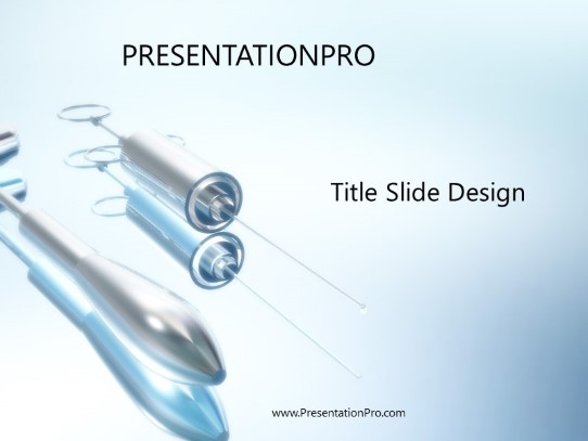 Needle PowerPoint Template title slide design