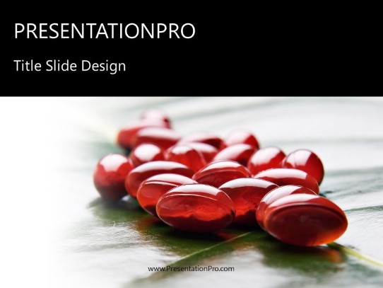 Natural Nutrition Supplements PowerPoint Template title slide design