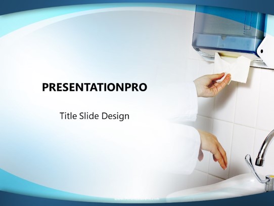 Sanitary Hands PowerPoint Template title slide design