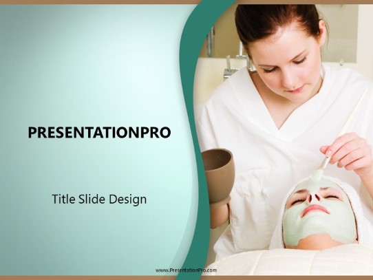 Spa Treatment 01 PowerPoint Template title slide design