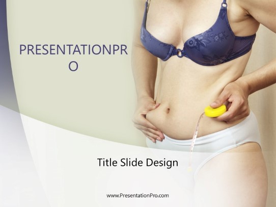 Tummy Fat PowerPoint Template title slide design