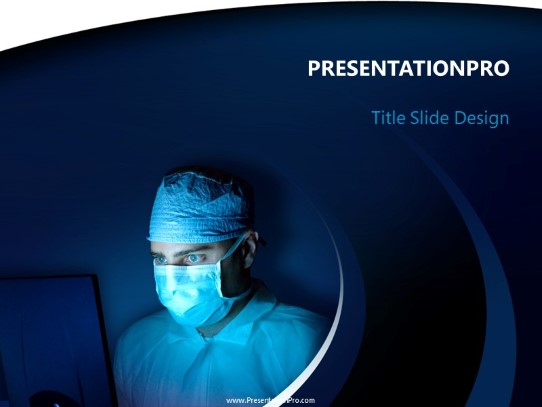 Viewing Medical Info PowerPoint Template title slide design