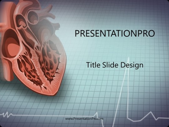 Heart PowerPoint Template title slide design
