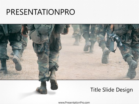Marching PowerPoint Template title slide design