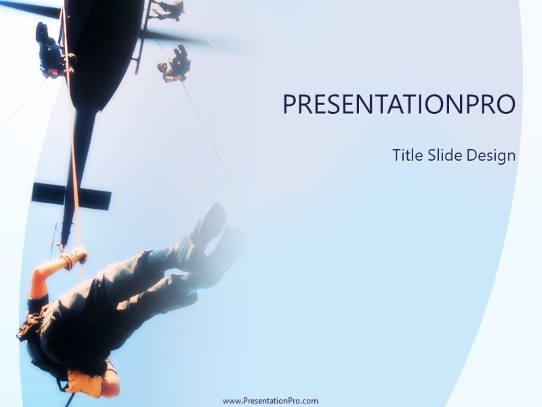 To The Rescue PowerPoint Template title slide design
