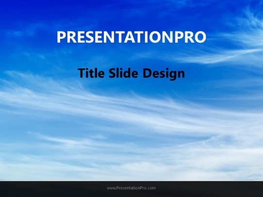Beautiful Blue Sky PowerPoint Template title slide design