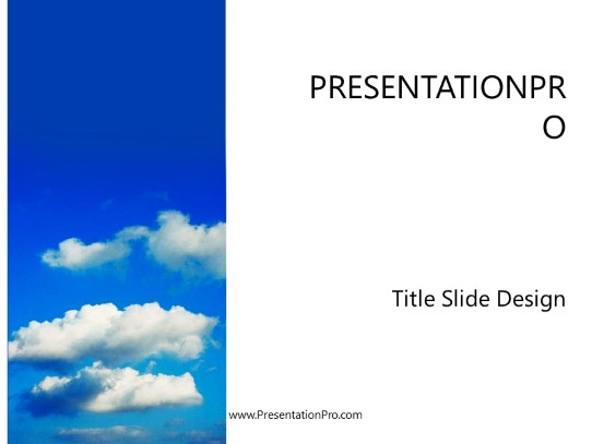 Beautiful Sky PowerPoint Template title slide design