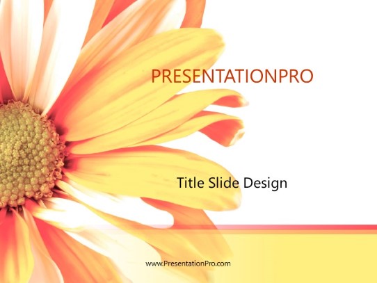 Bursting Flower PowerPoint Template title slide design