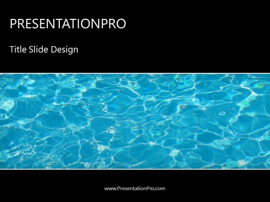 Clear Water PowerPoint Template title slide design