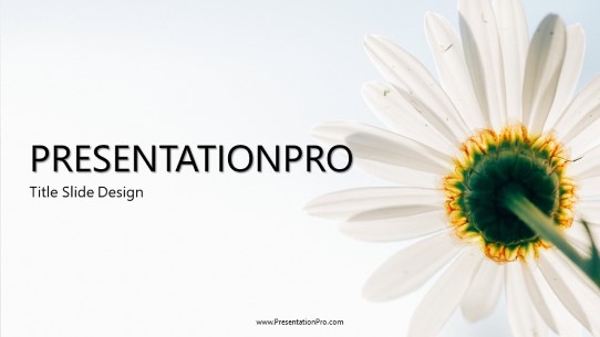 Daisy Widescreen PowerPoint Template title slide design