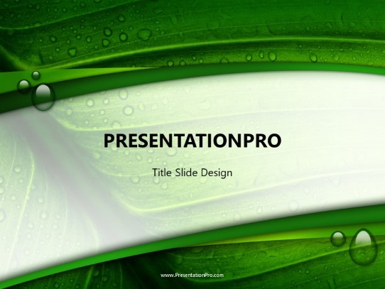 Gorgeous Green PowerPoint Template title slide design