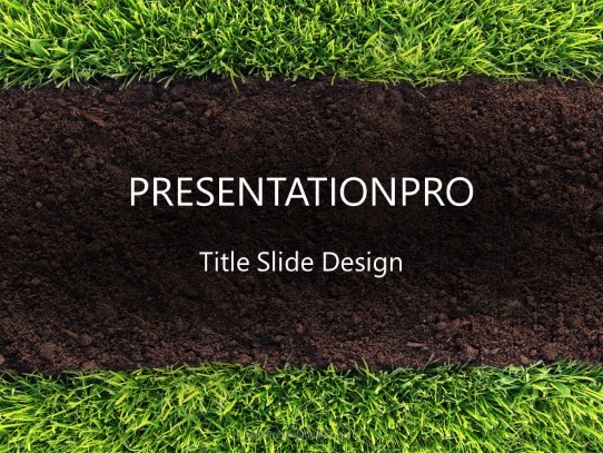 Grass And Soil PowerPoint Template title slide design