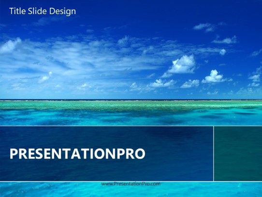 Great Barrier Reef PowerPoint Template title slide design