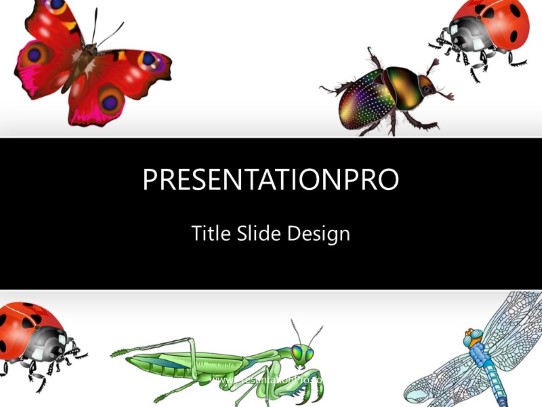 Insects PowerPoint Template title slide design