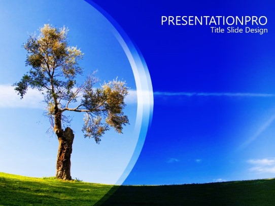 Lone Tree PowerPoint Template title slide design