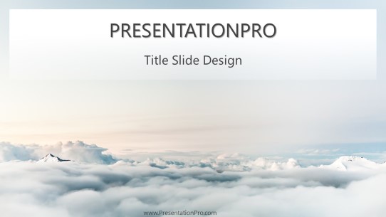 Mountain Clouds 01 Widescreen PowerPoint Template title slide design