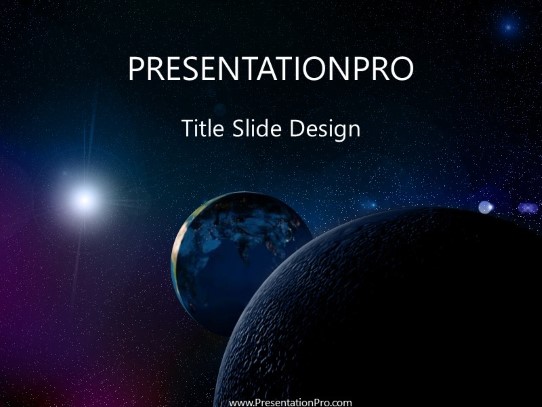Space PowerPoint Template title slide design