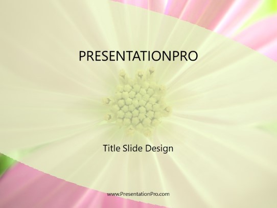 Spring Time Flowers Yellow PowerPoint Template title slide design