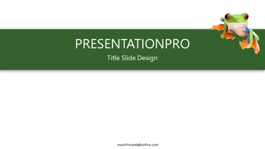 Tree Frog 01 Widescreen PowerPoint Template title slide design