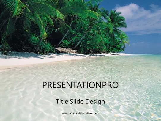 Tropical02 PowerPoint Template title slide design