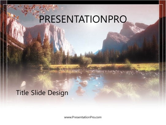 Valley PowerPoint Template title slide design