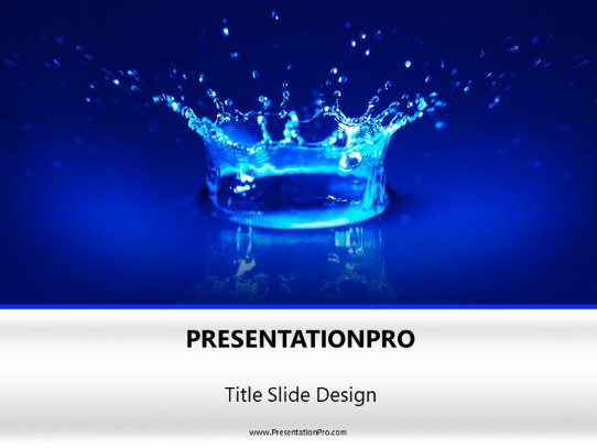 Water Drop 01 PowerPoint Template title slide design