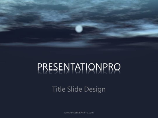 Night Clouds PowerPoint Template title slide design