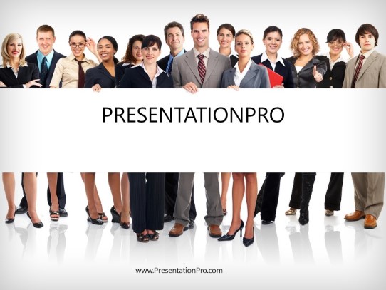 Team Spirit PowerPoint Template title slide design