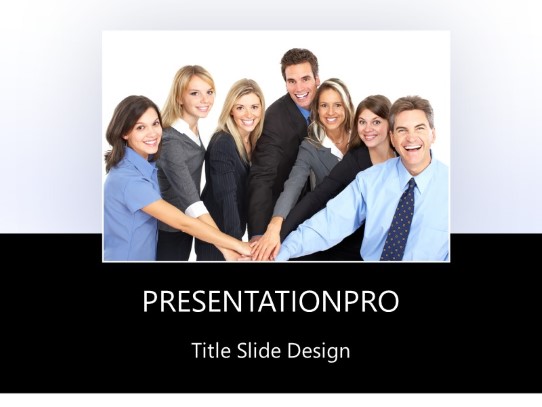 Team Support PowerPoint Template title slide design