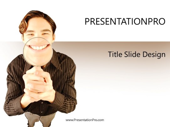Big Mouth Brown PowerPoint Template title slide design