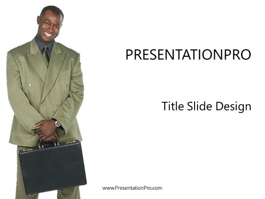 Biz Man PowerPoint Template title slide design