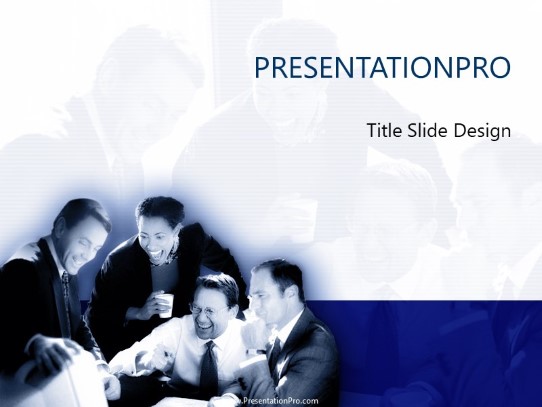 Check It Out Blue PowerPoint Template title slide design