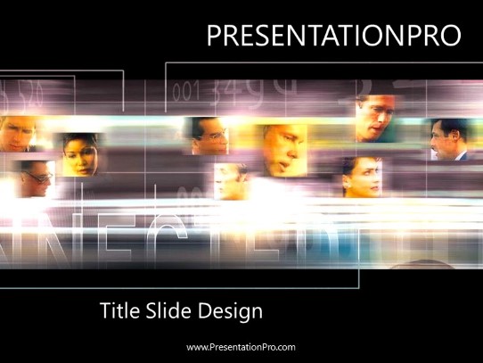 Connected PowerPoint Template title slide design