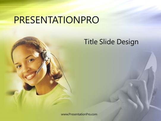 Customer Service PowerPoint Template title slide design