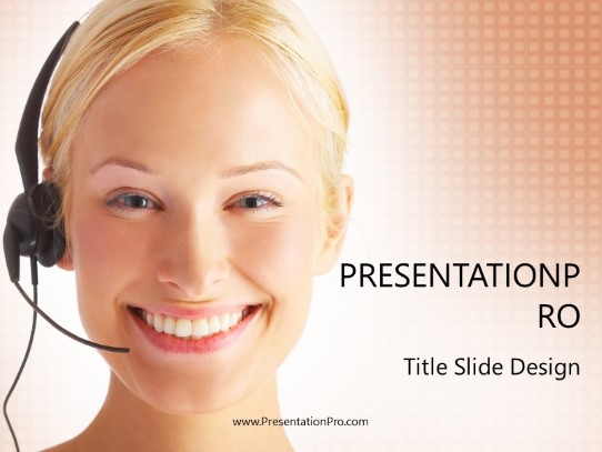 Customer Service 02 PowerPoint Template title slide design