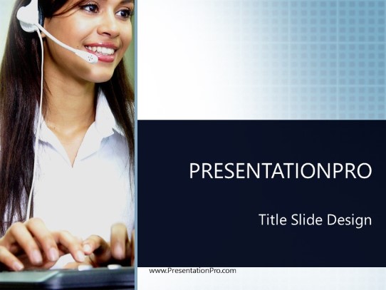 Customer Service 03 PowerPoint Template title slide design
