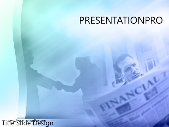 Financial Share PowerPoint Template title slide design