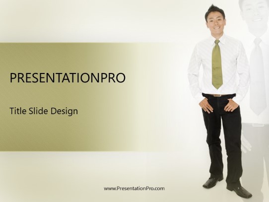 Friendly Agent PowerPoint Template title slide design