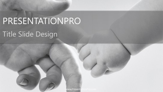 Infant Grip Widescreen PowerPoint Template title slide design