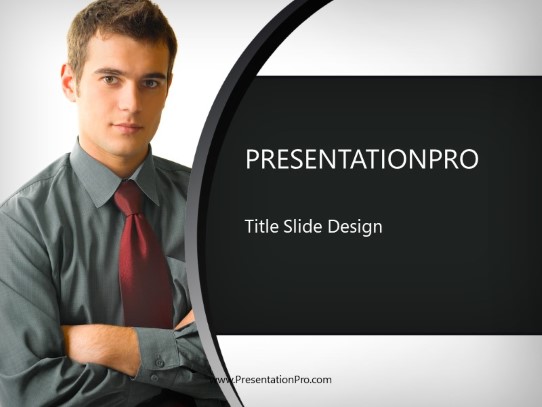 Male Intern PowerPoint Template title slide design