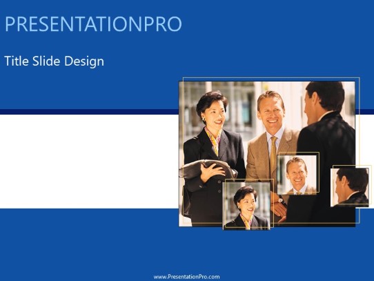 Networking Blue PowerPoint Template title slide design
