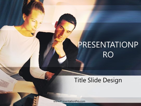 Serious PowerPoint Template title slide design