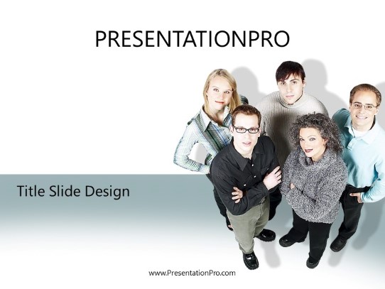 Serious Group1 PowerPoint Template title slide design