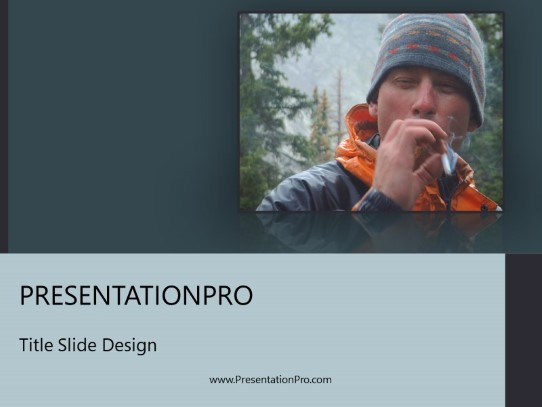 Smoker PowerPoint Template title slide design